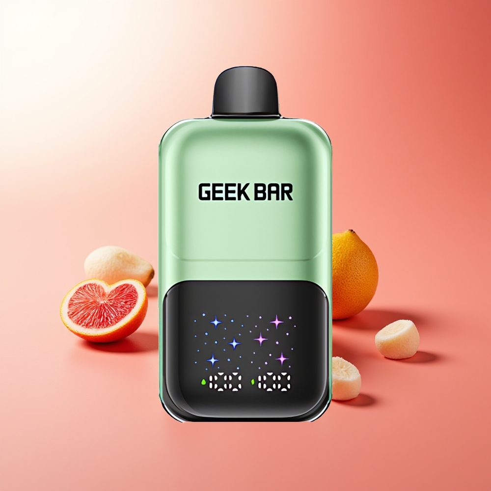GEEK BAR 2GO 20ml 50000 Puffs Caramelo Ácido & Frutas Ácidas con Pantalla Grande y Niveles Ajustables