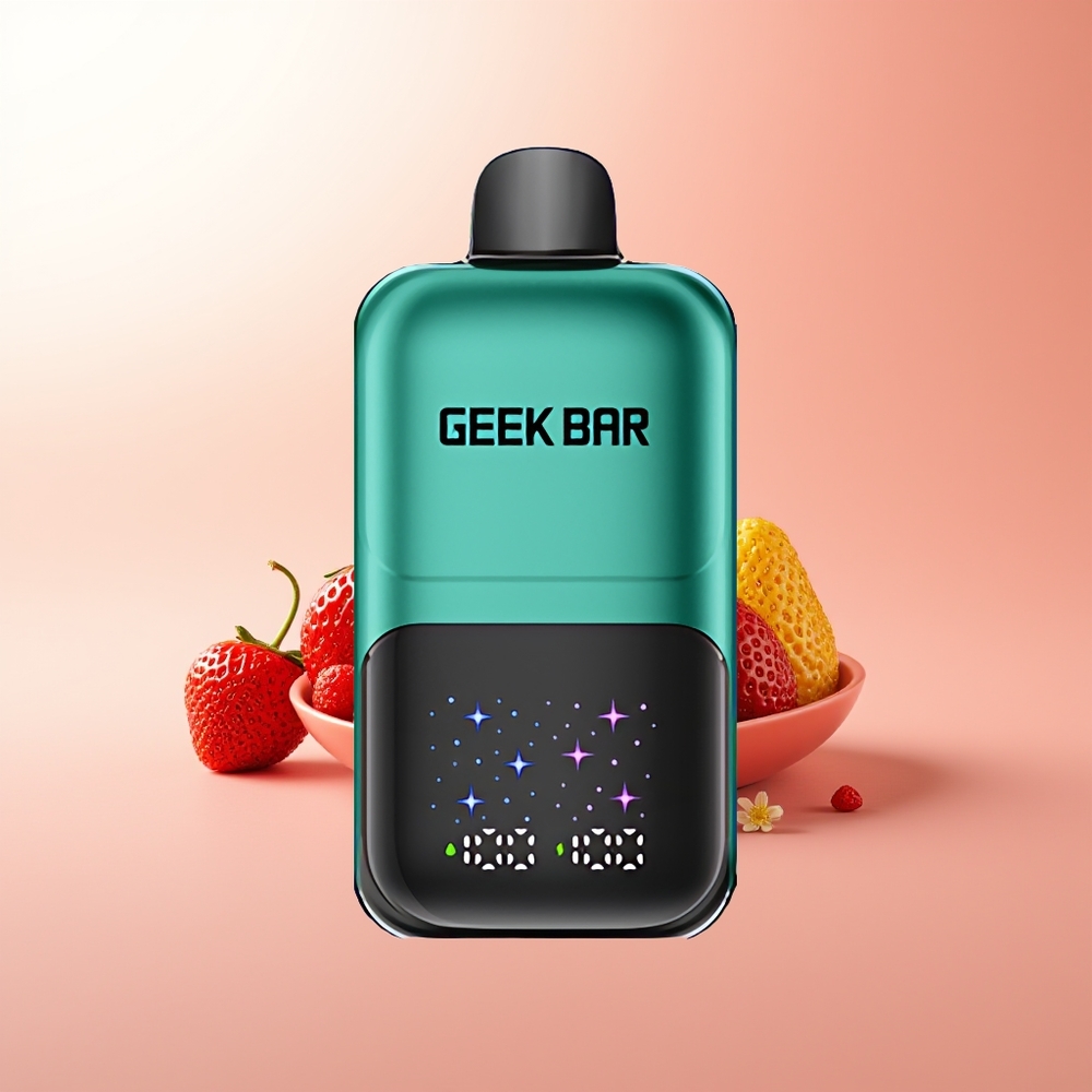GEEK BAR 2GO 20ml 50000 Puffs Fresa & Kiwi con Pantalla Grande y Niveles Ajustables