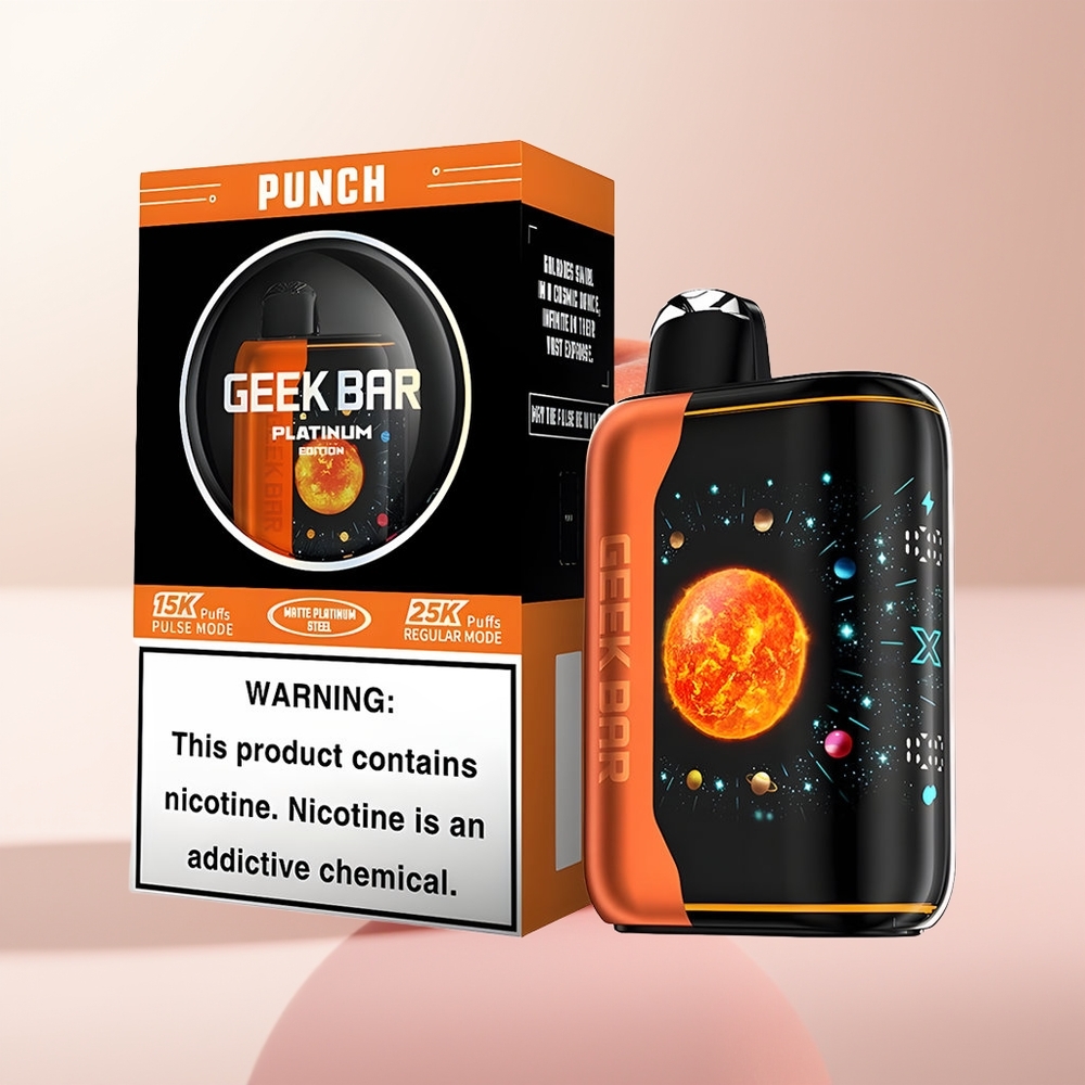 GEEK BAR Platinum Edition 25000 Puffs Golpe Platino: Pantalla Dinámica y Doble Malla