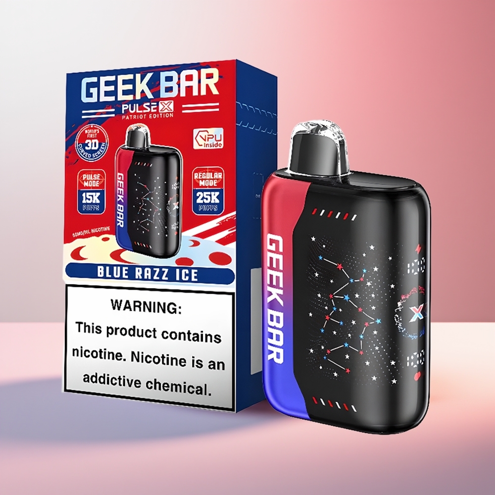 GEEK BAR Pulse X 25000 Puffs Patriota Edición con 18mL y Dual Mesh