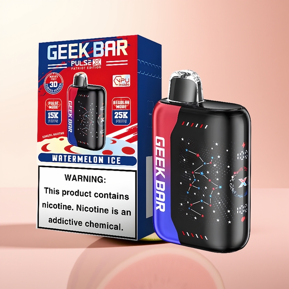 GEEK BAR Pulse X 25000 Puffs Patriota Edición con 18mL y Dual Mesh