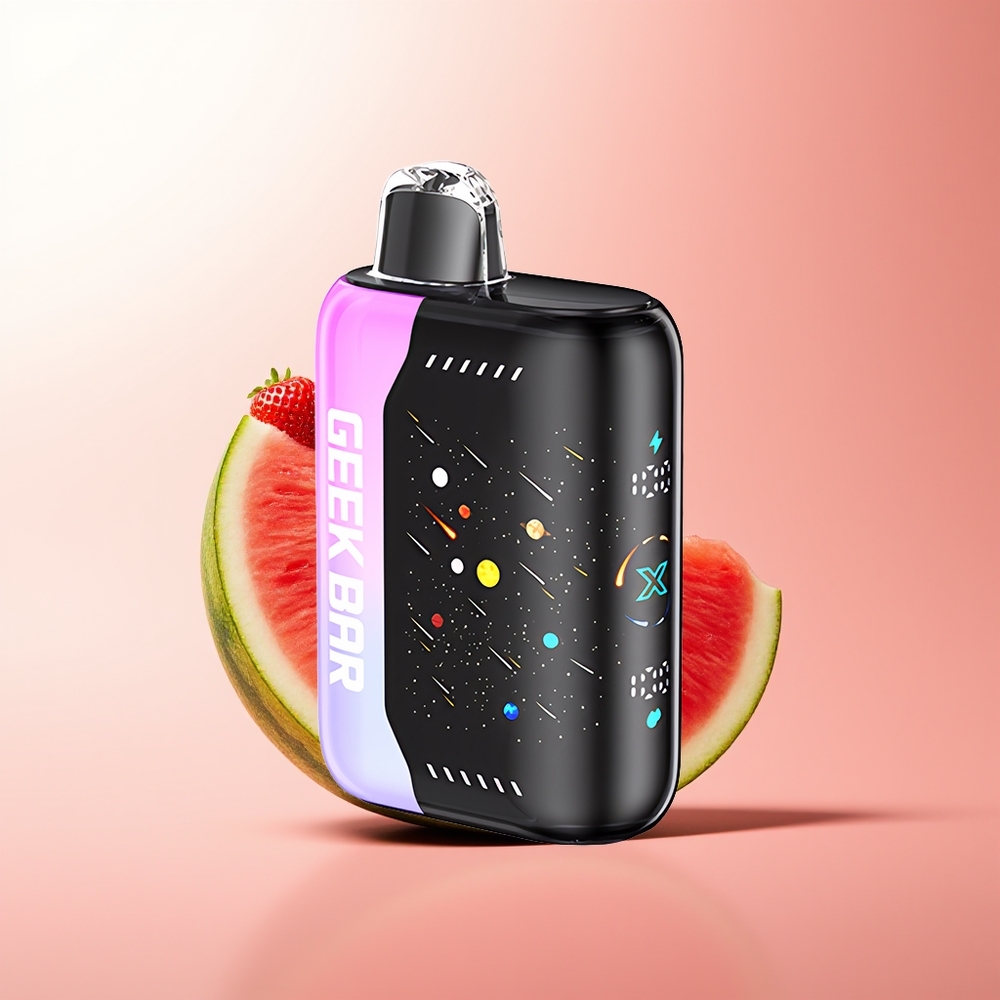 GEEK BAR Pulse X 42K Puffs Meteor Edition Fresa Sandía Dual Mesh Pantalla Curva