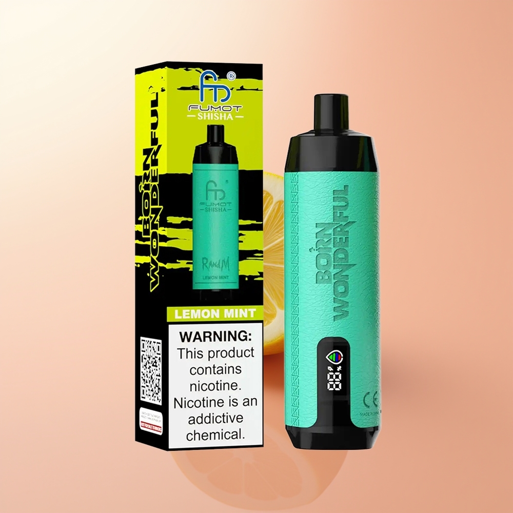 RandM Fumot Shisha 10000 Puffs Menta Limón con LED y 0.6ohm