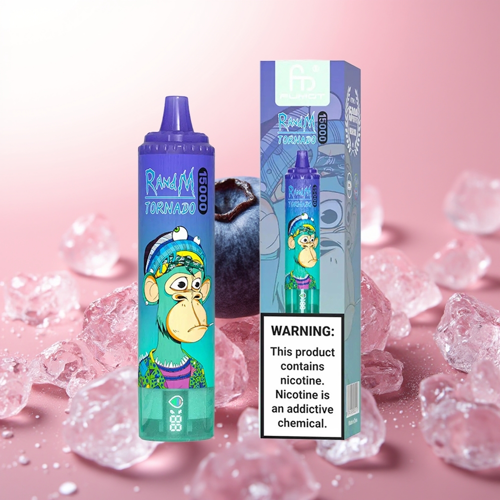 RandM Fumot Tornado 15000 Puffs Arándano en Hielo con 25ml y Malla