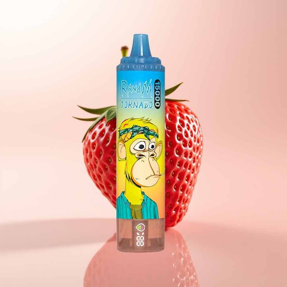RandM Fumot Tornado 15000 Puffs Fresa Tornado Capacidad 25ml Pantalla LCD