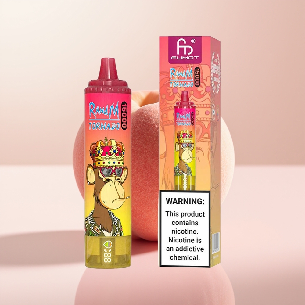 RandM Fumot Tornado 15000 Puffs Helado de Melocotón 25ml Tipo-C