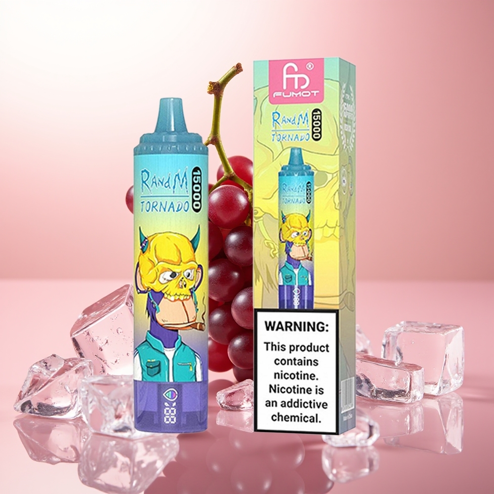 RandM Fumot Tornado 15000 Puffs Hielo de Uva 25ml Tipo-C