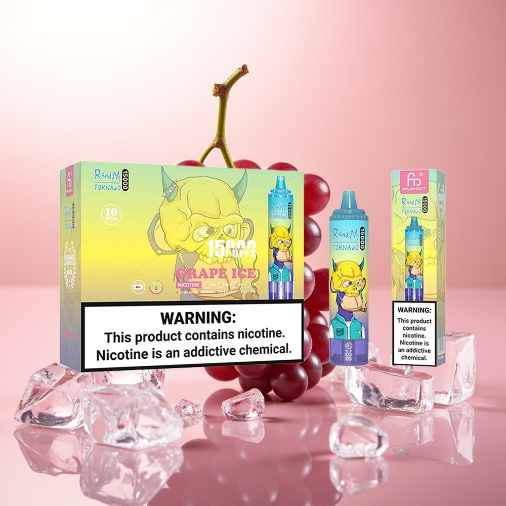 RandM Fumot Tornado 15000 Puffs Hielo de Uva 25ml Tipo-C