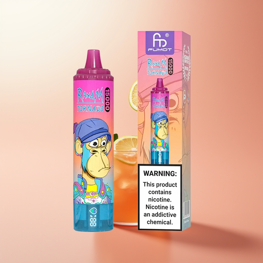RandM Fumot Tornado 15000 Puffs Limonada Tornado Pantalla LCD Capacidad 25ml