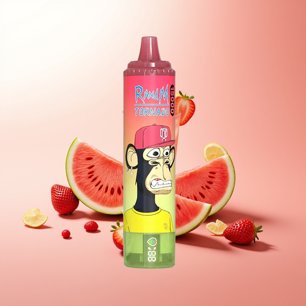 RandM Fumot Tornado 15000 Puffs Limonada de Fresa y Sandía con 25ml y Malla