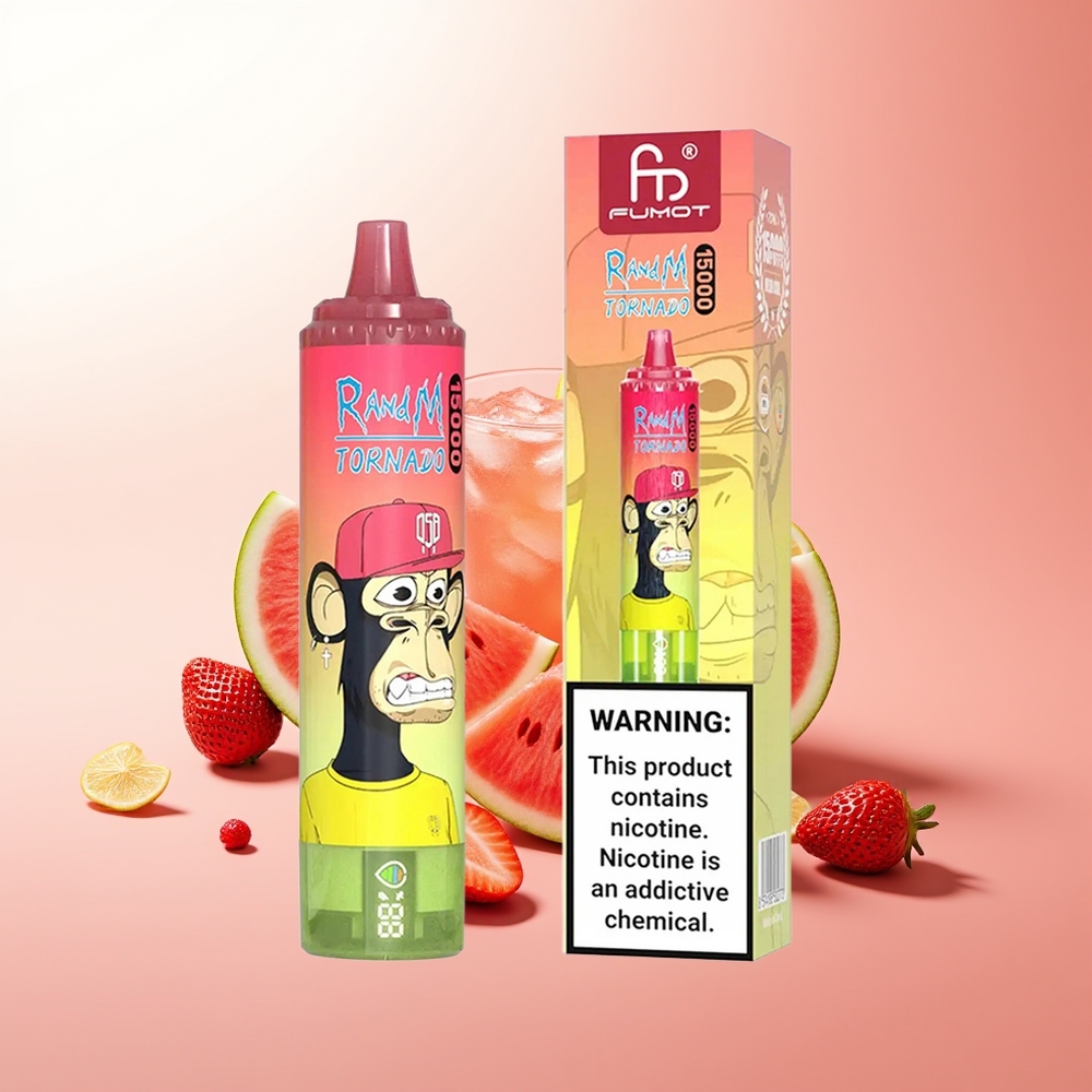 RandM Fumot Tornado 15000 Puffs Limonada de Fresa y Sandía con 25ml y Malla