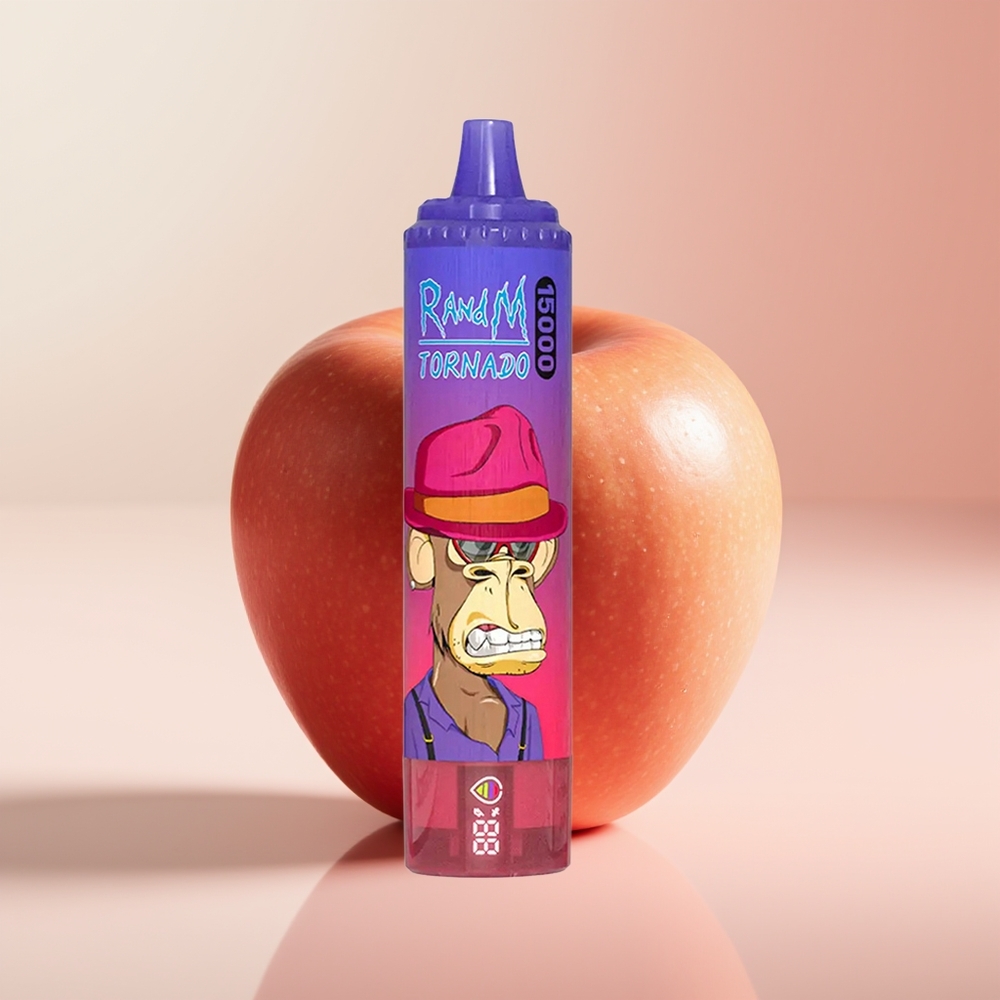 RandM Fumot Tornado 15000 Puffs Manzana Ácida Pantalla y Malla
