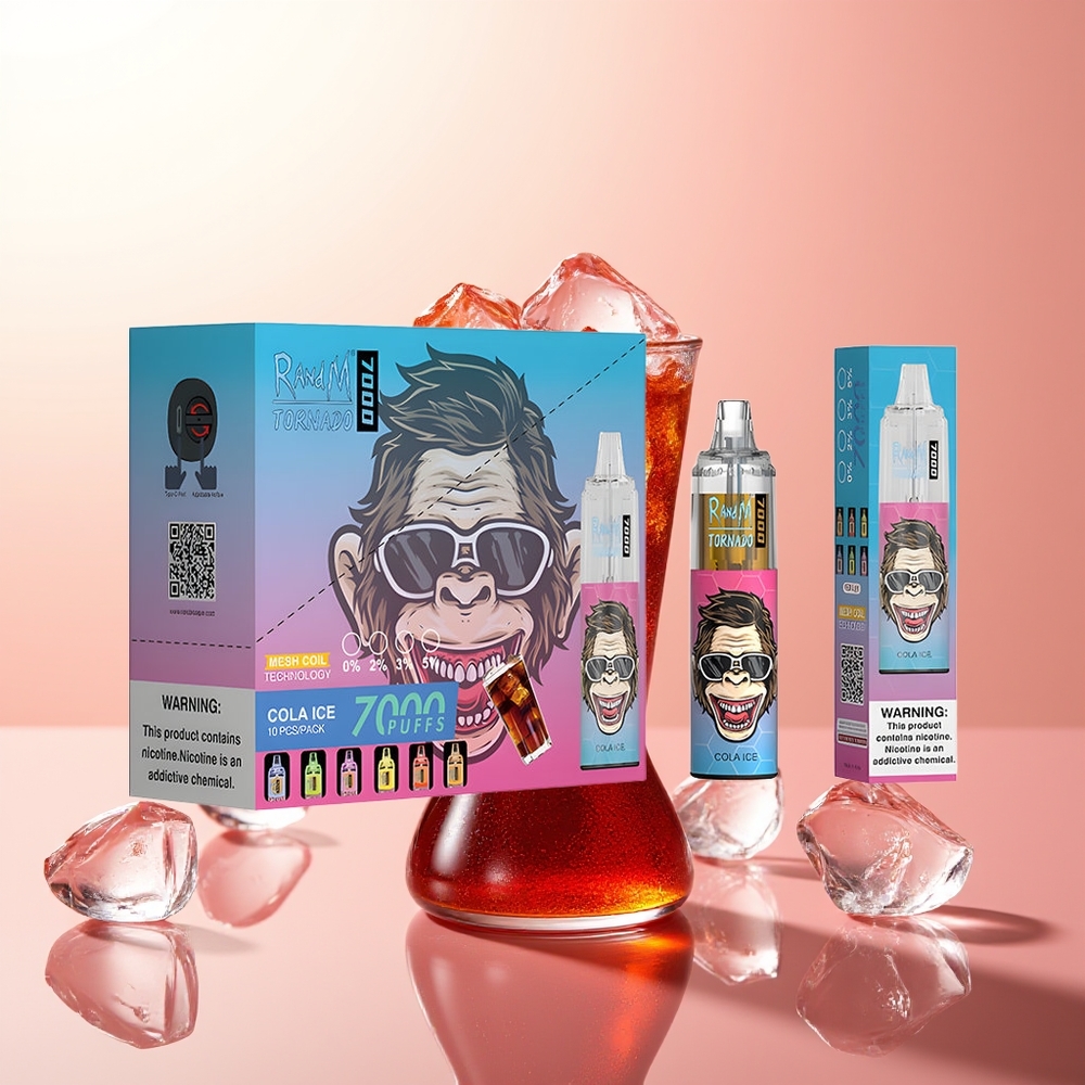 RandM Fumot Tornado 7000 Puffs Cola Hielo Tipo-C Ajustable al Aire
