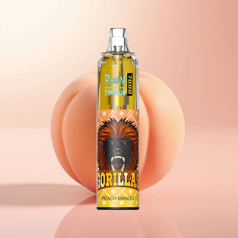 RandM Fumot Tornado 7000 Puffs Durazno Mango Tipo-C Ajustable