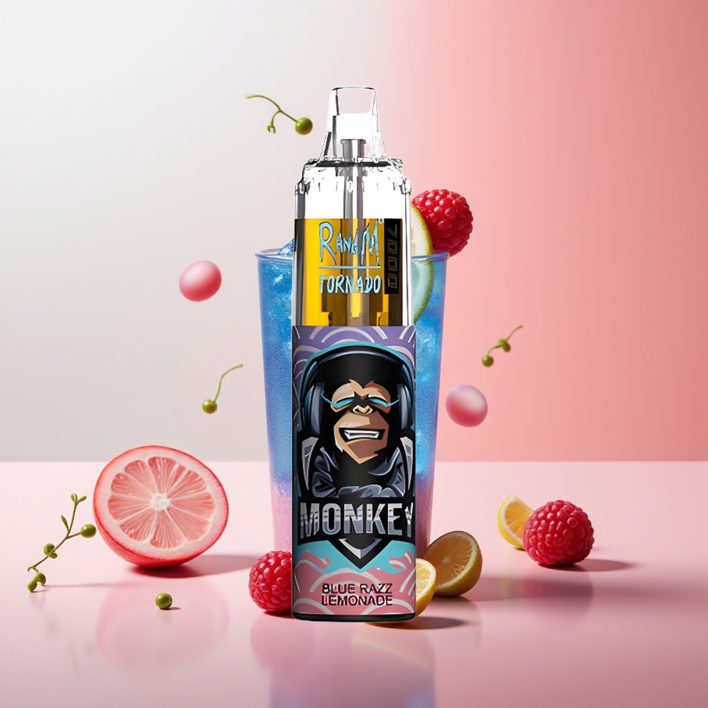 RandM Fumot Tornado 7000 Puffs Limonada Azul Frambuesa con Batería 850 MAH y Luz RGB