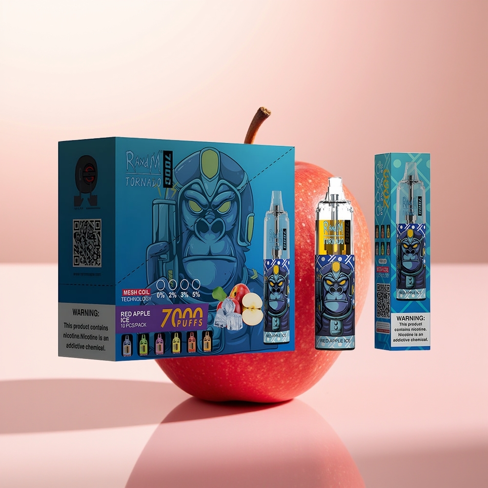 RandM Fumot Tornado 7000 Puffs Manzana Roja Hielo 14ML Tipo-C