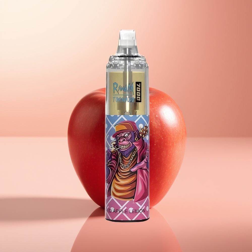 RandM Fumot Tornado 7000 Puffs Manzana Roja Limón Tipo-C Ajustable