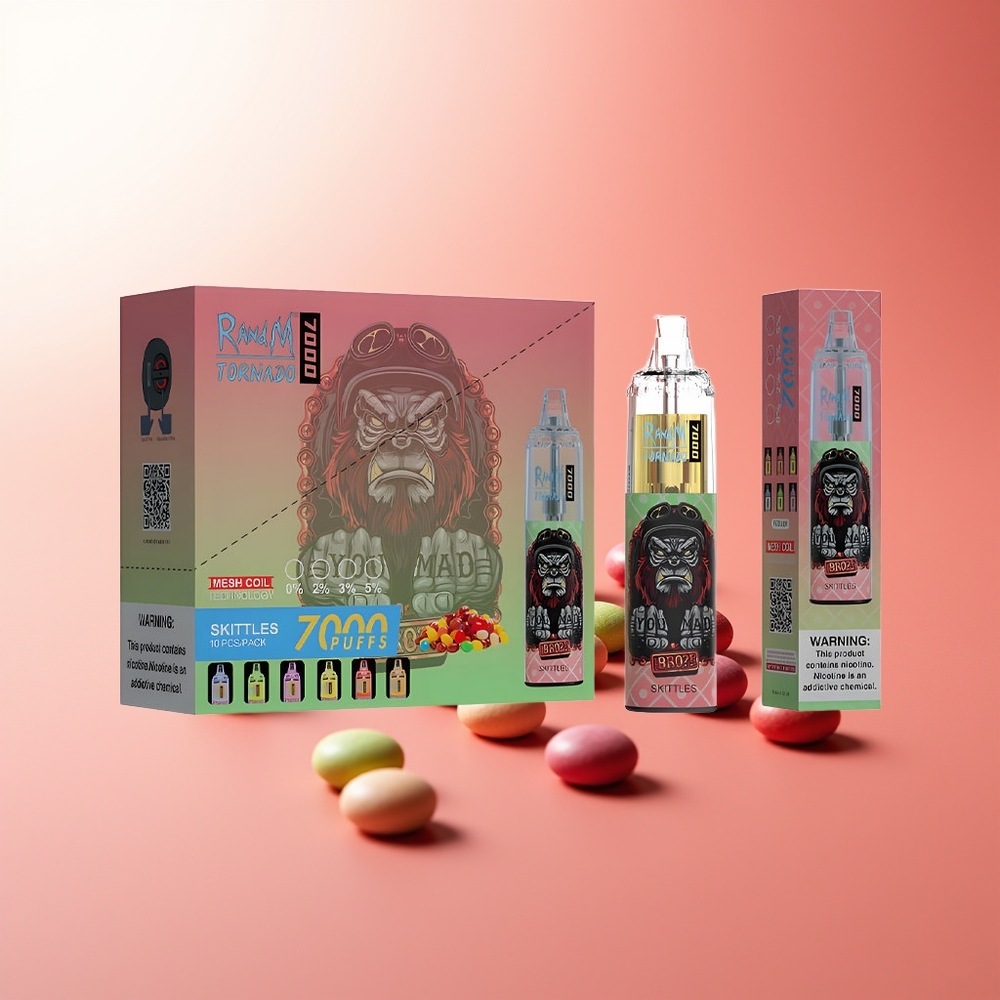 RandM Fumot Tornado 7000 Puffs Nuevo Nombre: Tornado de Sabores Eléctrico 14ML Tipo-C