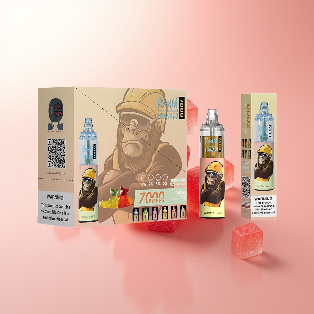 RandM Fumot Tornado 7000 Puffs Osito de Goma 14 ML Tipo-C