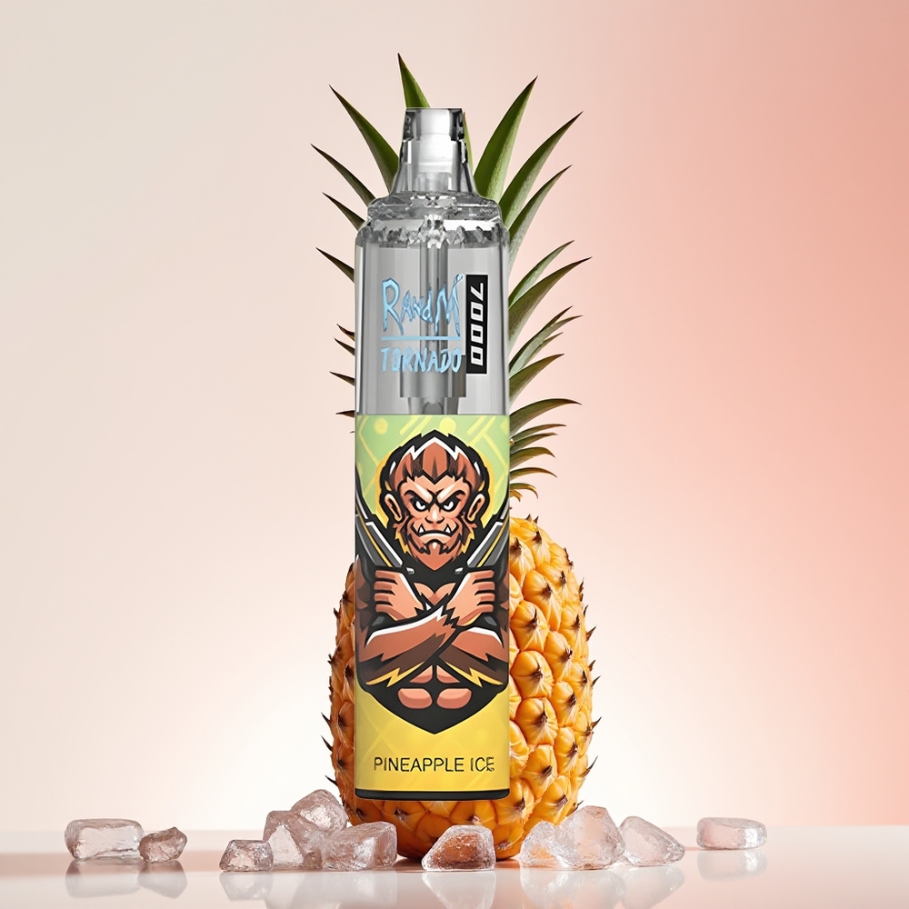 RandM Fumot Tornado 7000 Puffs Piña Hielo Tipo-C Ajustable