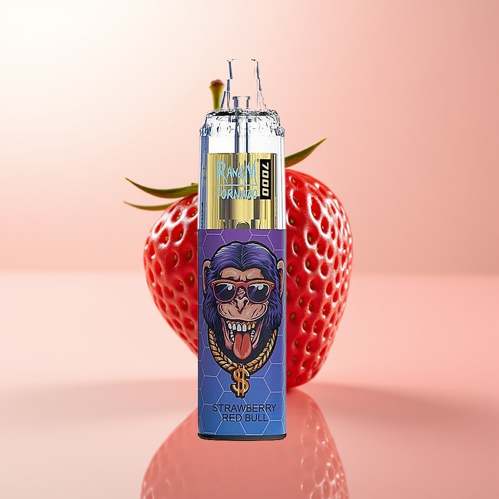 RandM Fumot Tornado 7000 Puffs ToroRojo Fresa 14ML Tipo-C
