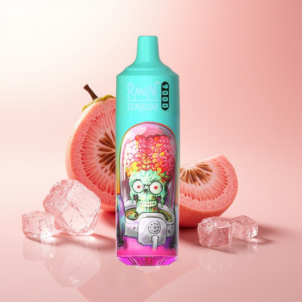RandM Fumot Tornado 9000 Puffs Helado de Guayaba con Pantalla RGB y Bobina de Malla