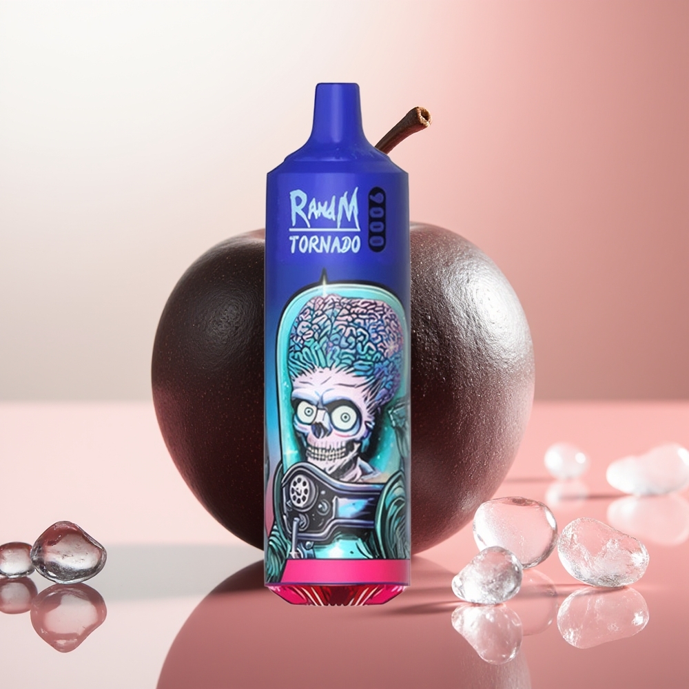 RandM Fumot Tornado 9000 Puffs Hielo Negro 9000 Chupadas Pantalla RGB