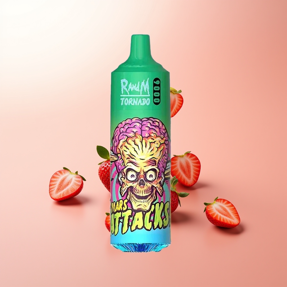 RandM Fumot Tornado 9000 Puffs Limonada de Fresa con Malla RGB y 18 mL