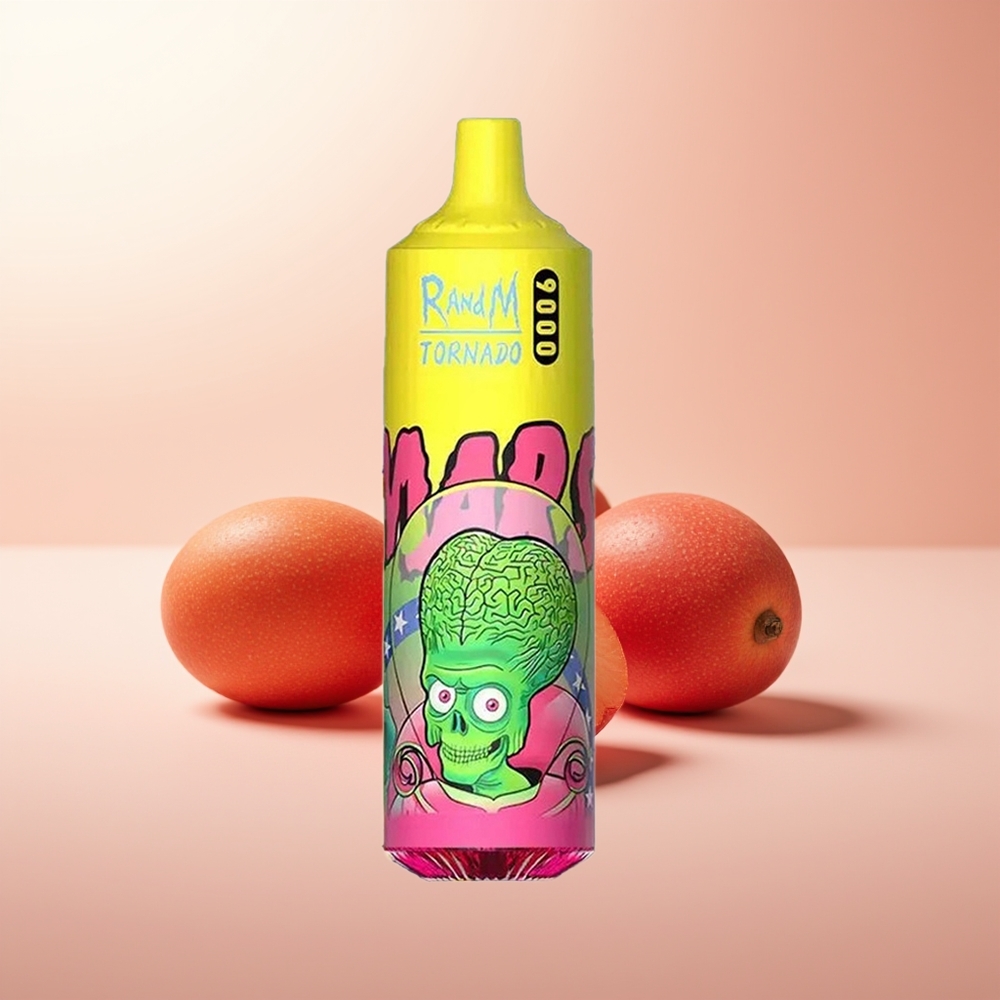 RandM Fumot Tornado 9000 Puffs Triple Mango con Pantalla RGB y Bobina de Malla