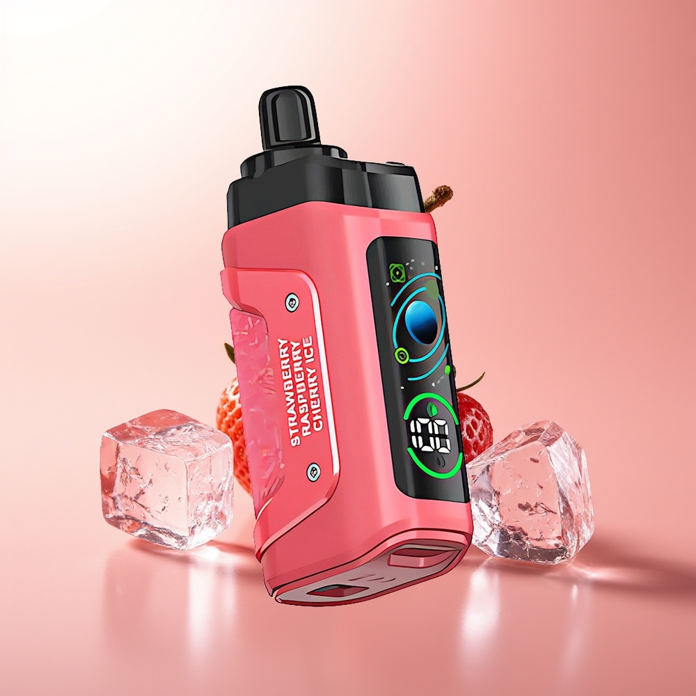 Razz Bar 45000 Puffs Fresa Cereza Hielo con Bobina Malla y Flujo de Aire Ajustable
