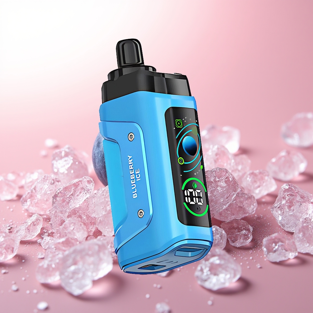 Razz Bar 45000 Puffs Helado de Arándano con Bobina de Malla y Flujo de Aire Ajustable