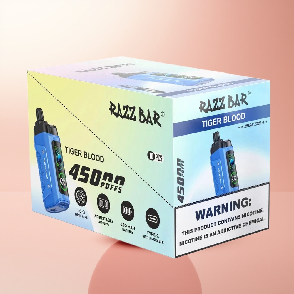 Razz Bar 45000 Puffs Sangre de Tigre Ajustable Tipo-C