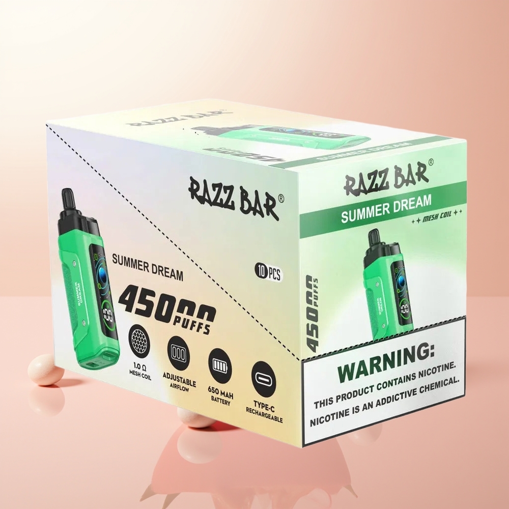 Razz Bar 45000 Puffs Sueño de Verano con Bobina de Malla y Aire Ajustable
