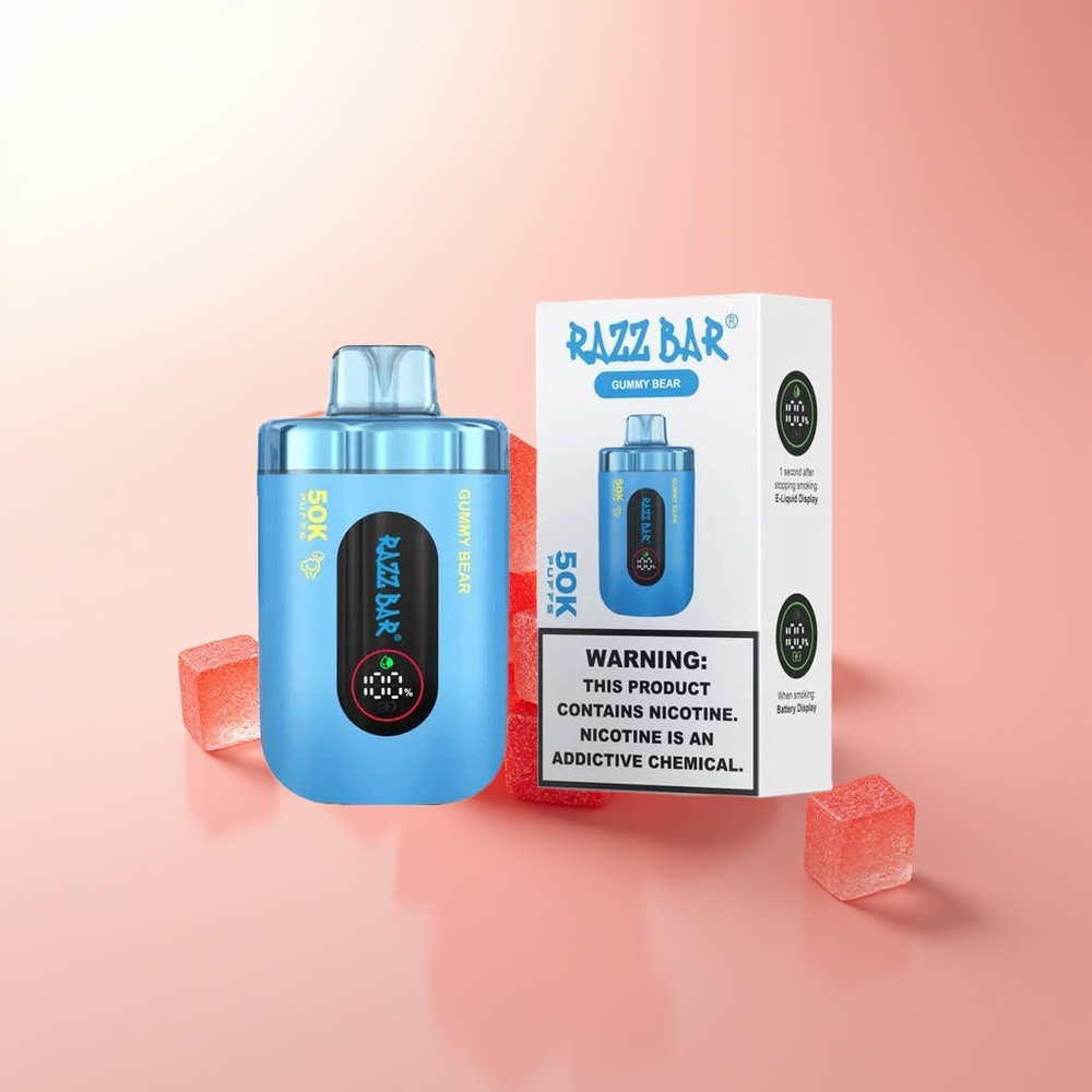 Razz Bar 50K Puffs Osito de Goma 2% Tipo-C