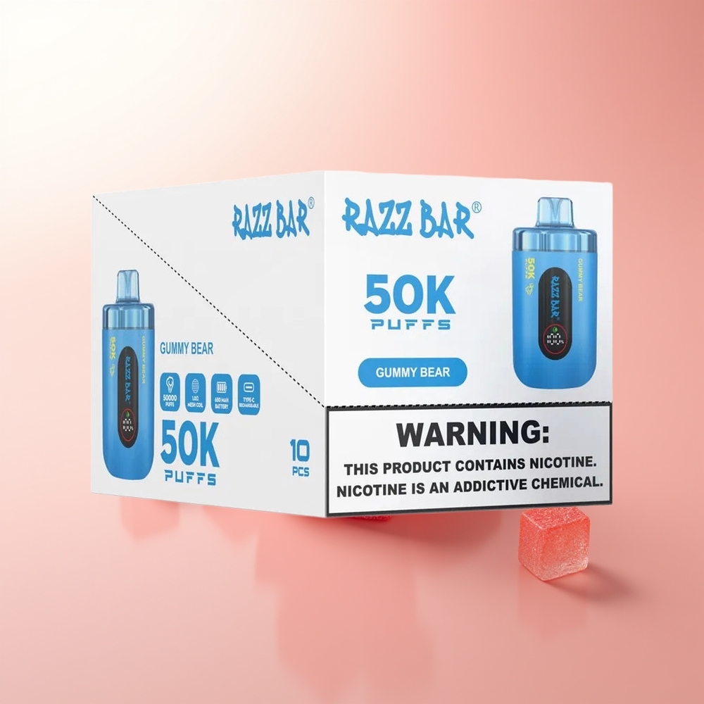 Razz Bar 50K Puffs Osito de Goma 2% Tipo-C