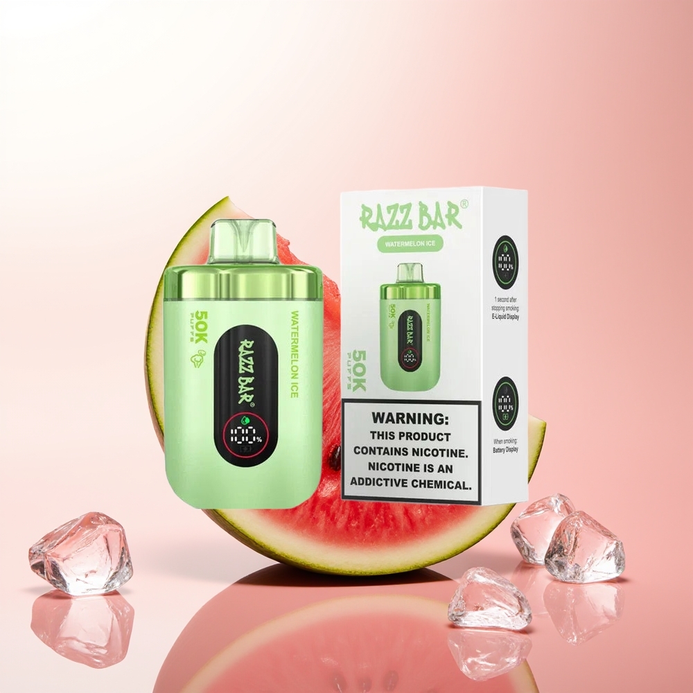 Razz Bar 50K Puffs Sandía Hielo Tipo-C 2% Nicotina