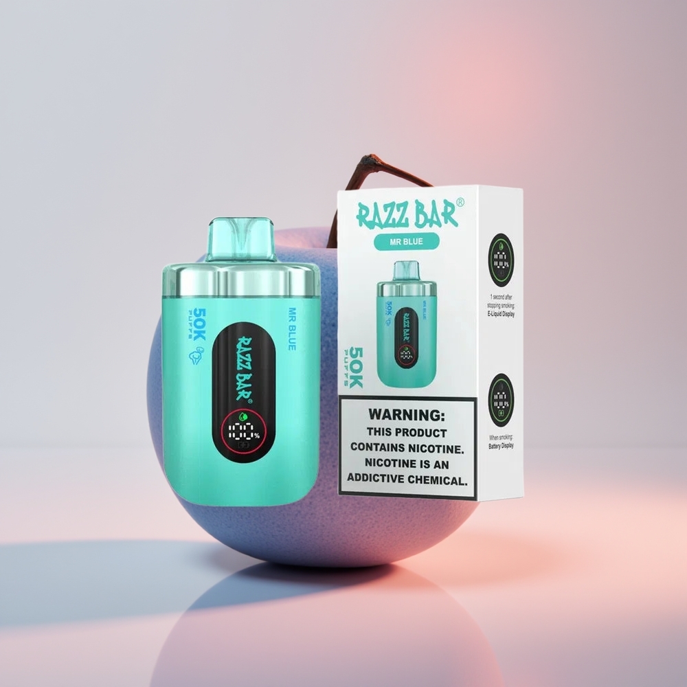 Razz Bar 50K Puffs Señor Azul Recargable Tipo-C 2% Nicotina