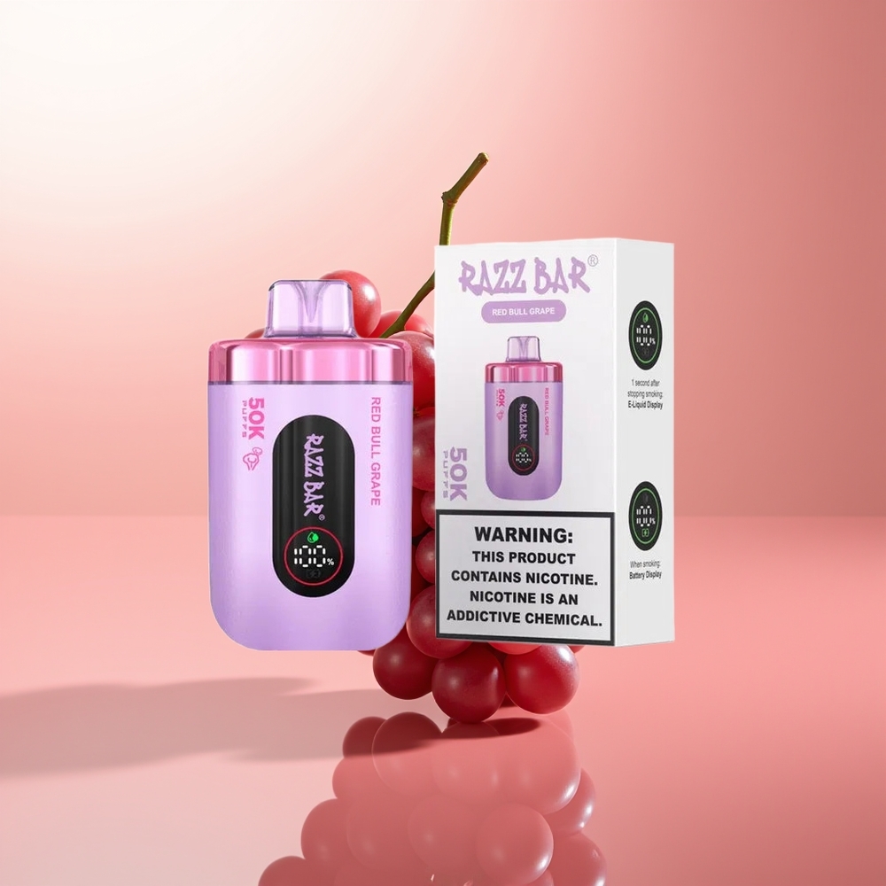 Razz Bar 50K Puffs Toronja Eléctrica Recargable 2%