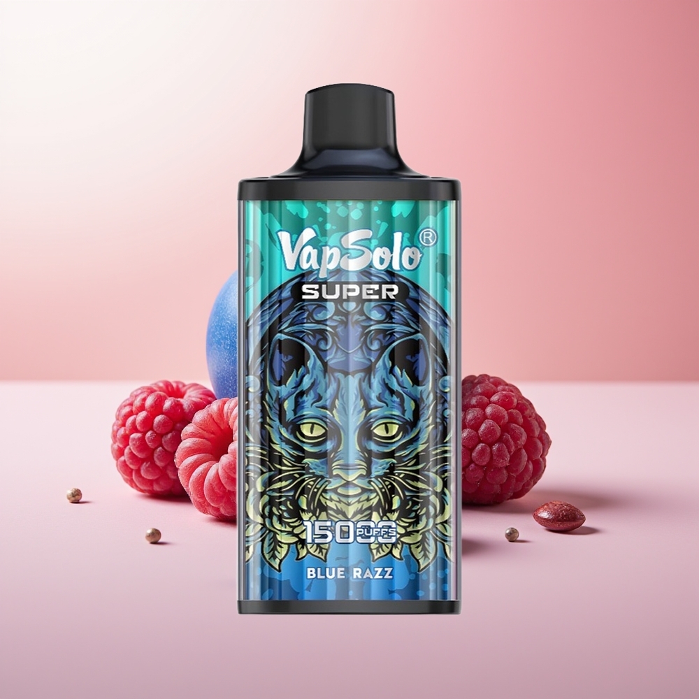 Vapsolo Super 15000 Puffs Azul Frambuesa 40ml Tipo-C