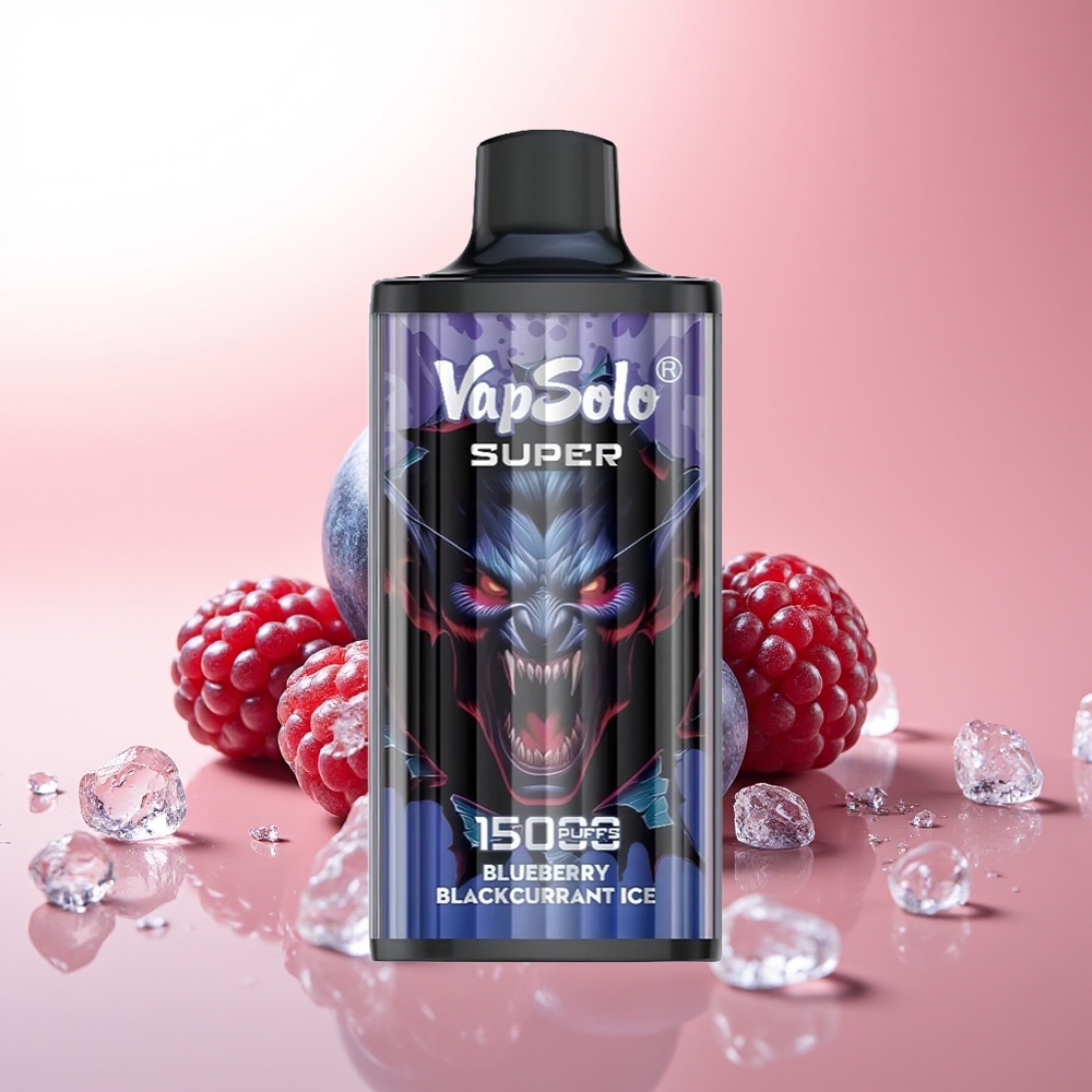 Vapsolo Super 15000 Puffs Helado de Arándano y Grosella Negra con 40ml y Tipo-C