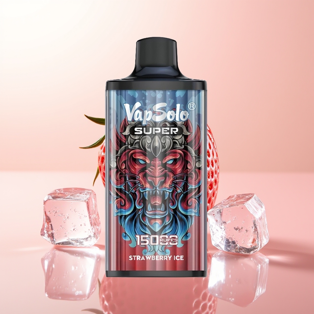 Vapsolo Super 15000 Puffs Helado de Fresa 40ml 850mah