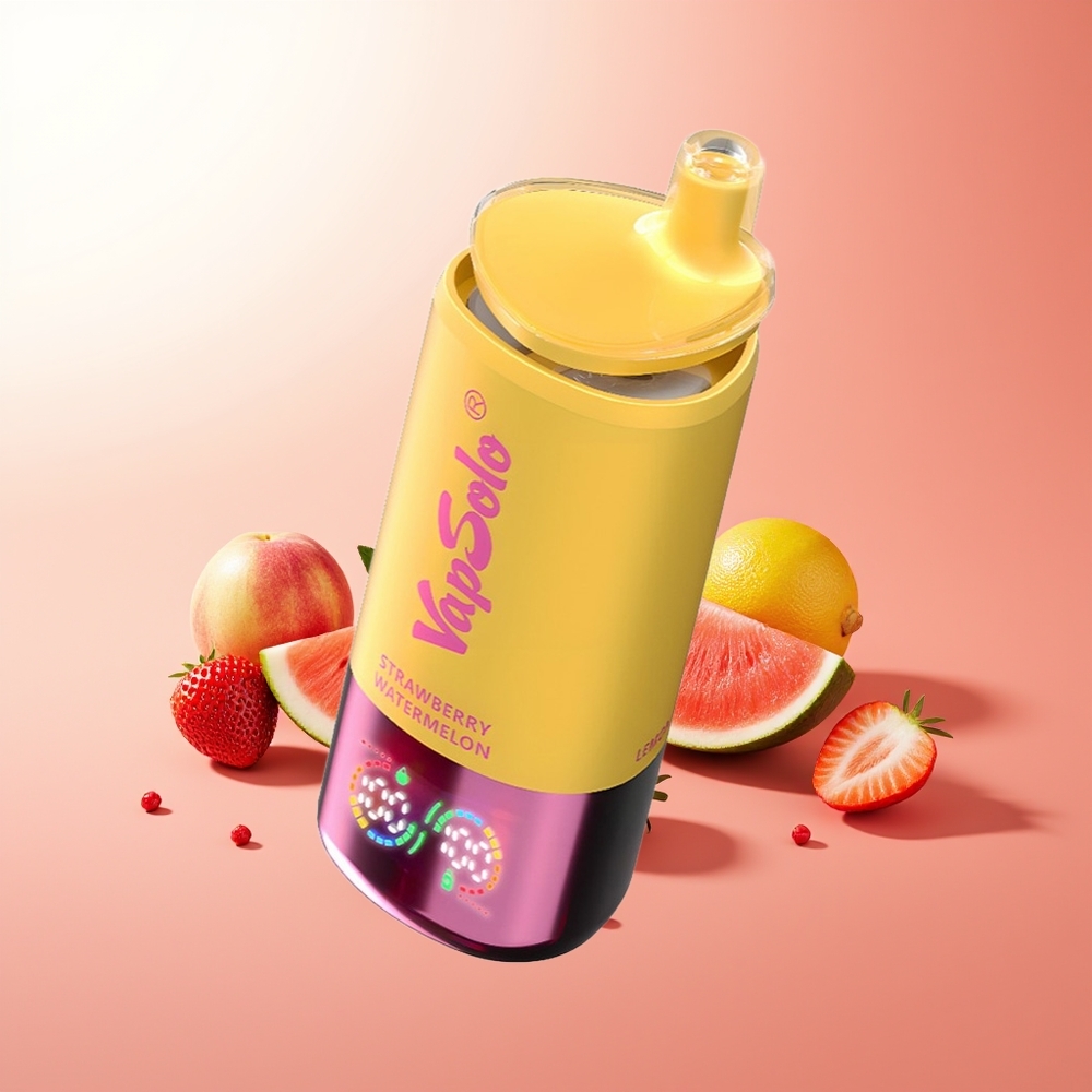 Vapsolo Triple 30000 Puffs Fresa Sandía & Limón Melocotón con 40ml y Tipo-C