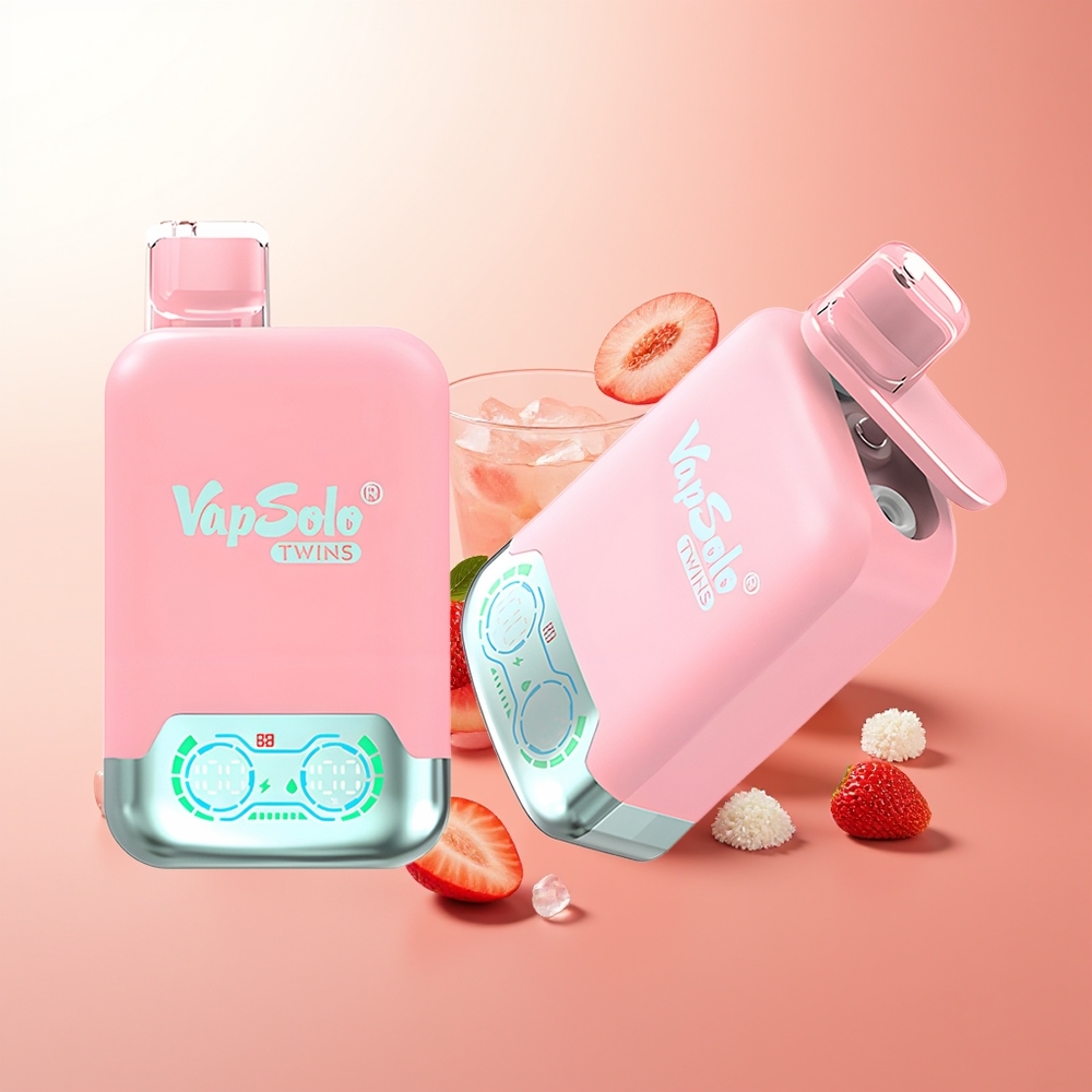 Vapsolo Twins 20000 Puffs Fresa Helada & Mango Melocotón Sandía con 40 ml y Tipo-C