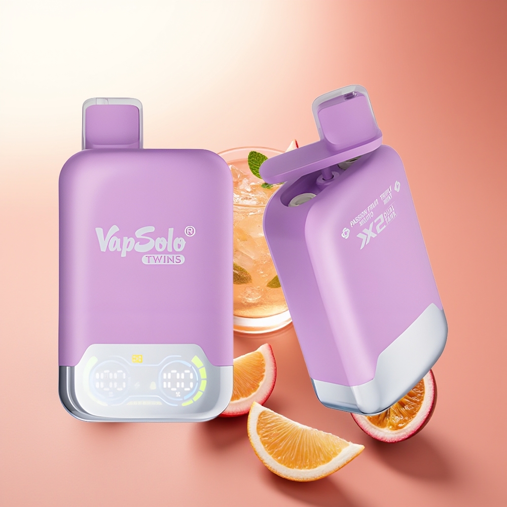 Vapsolo Twins 20000 Puffs Mojito de Maracuyá y Triple Menta con 40 ml y Tipo-C