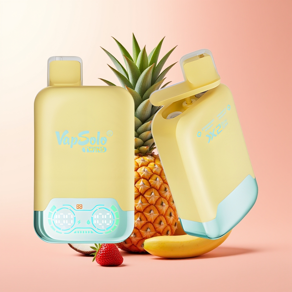 Vapsolo Twins 20000 Puffs Piña Coco & Fresa Plátano con 40 ml y 2 Tanques