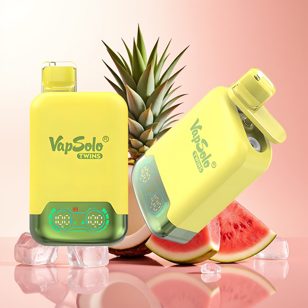 Vapsolo Twins 20000 Puffs Piña Coco & Sandía Hielo con 40 ml y Tipo-C