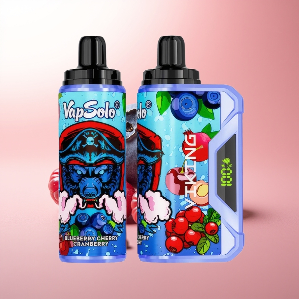 VapSolo VIKING 12000 Puffs Arándano Cereza Azul Eléctrico Tipo-C
