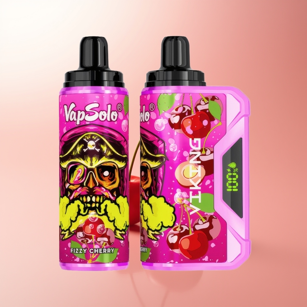 VapSolo VIKING 12000 Puffs Cereza Efervescente Tipo-C 22ml