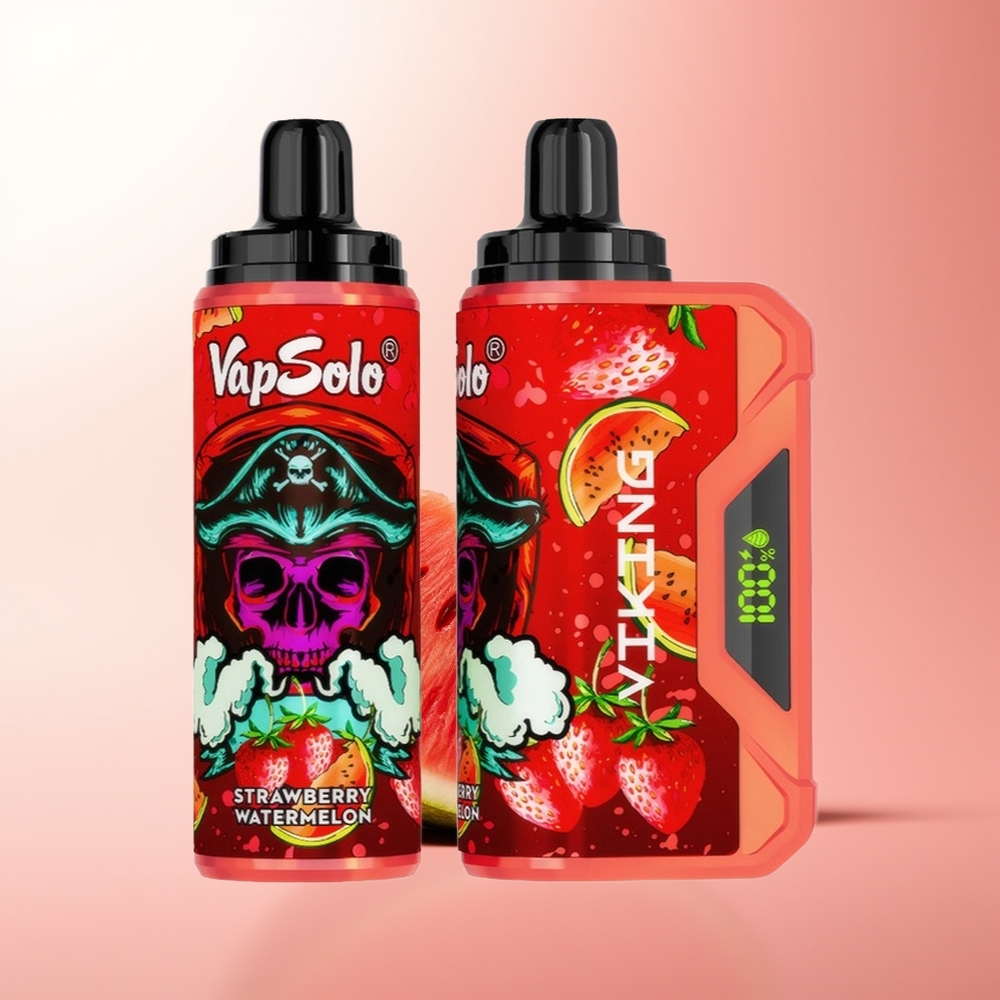 VapSolo VIKING 12000 Puffs Fresa Sandía Tipo-C 22ml