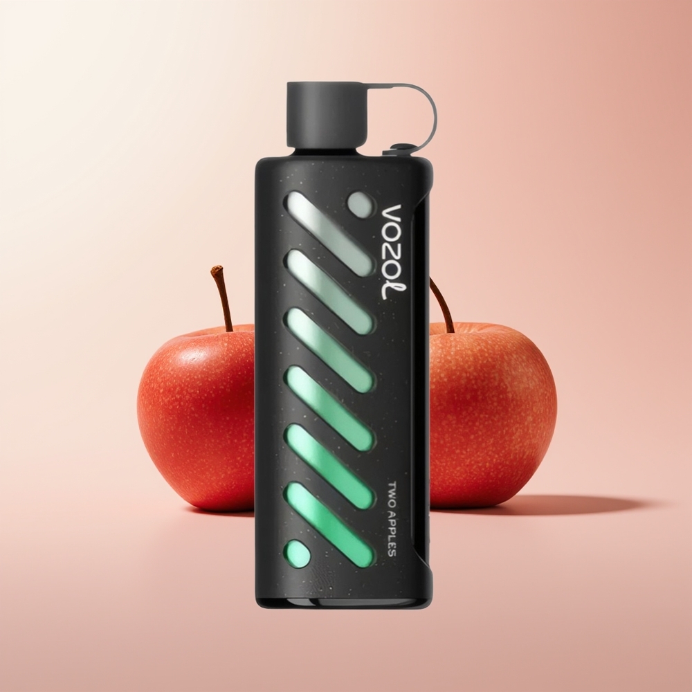 VOZOL Gear Shisha 25000 Puffs Dos Manzanas con 30 Sabores y Doble Malla